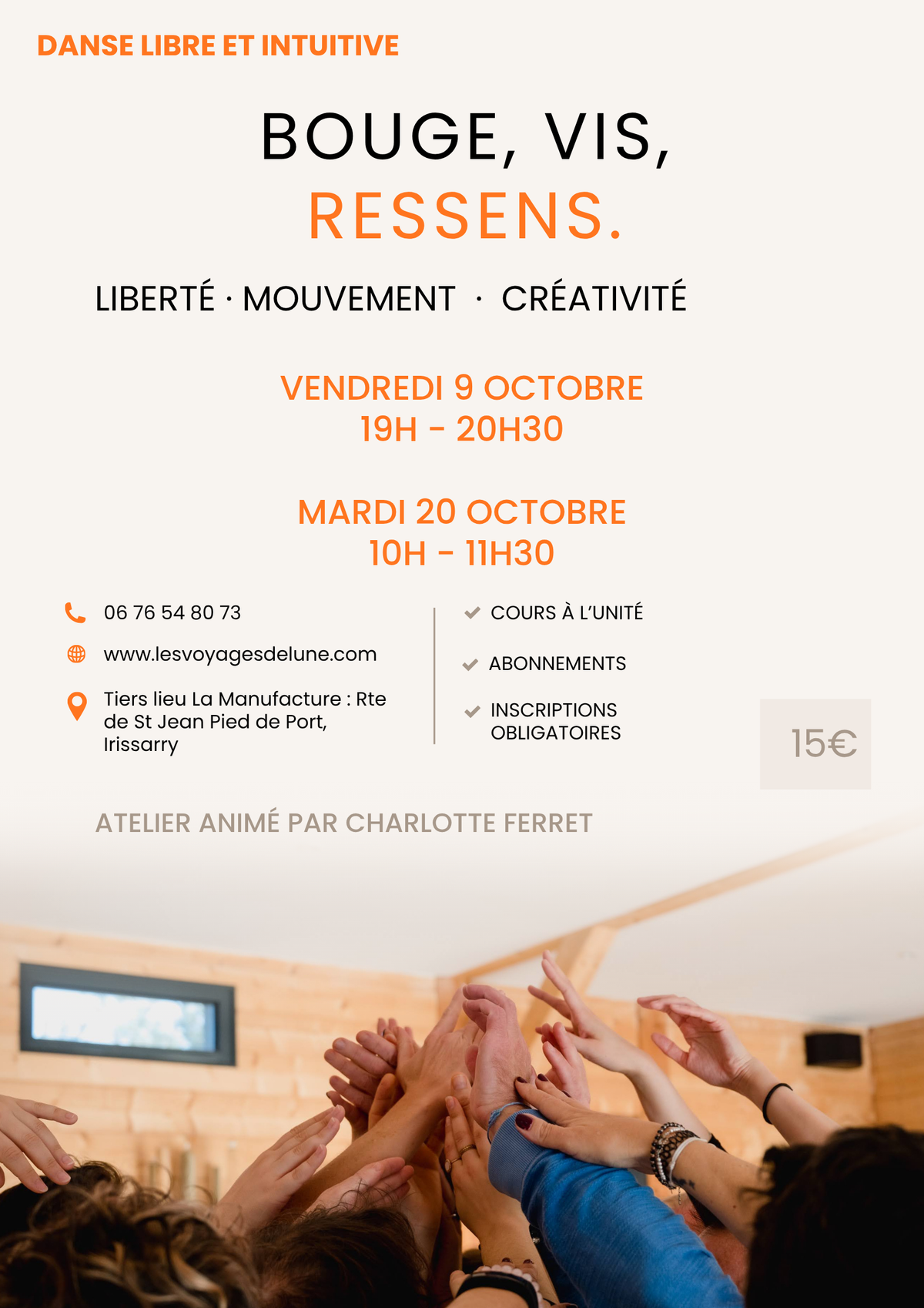 Atelier danse intuitive à Irissarry